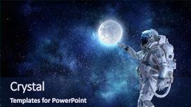  Presentation with mission - Audience pleasing slides consisting of missions earth - spaceman and his mission mixed backdrop and a navy blue colored foreground