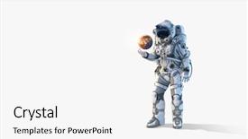  Presentation with mission - PPT layouts having missions earth - spaceman and his mission mixed background and a white colored foreground