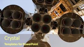  Presentation with exhibition - Beautiful presentation featuring missle - moscow international exhibition center rocket backdrop and a tawny brown colored foreground