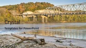  Presentation with fall colors - Colorful slide deck enhanced with missouri river at taylor backdrop and a coral colored foreground