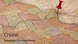  Presentation with rivers - Amazing theme having missouri rivers on vintage 1920s backdrop and a coral colored foreground