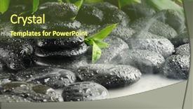  Presentation with smoke - Amazing presentation theme having mist begin - bamboo and black stones backdrop and a  colored foreground