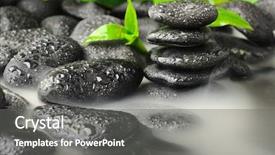  Presentation with smoke - Cool new presentation theme with mist begin - bamboo and black stones backdrop and a gray colored foreground