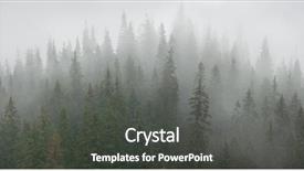  Presentation with foggy forest - Cool new presentation theme with mist begin - foggy forest panorama backdrop and a dark gray colored foreground