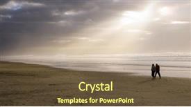  Presentation with doors to beach scene - Audience pleasing PPT theme consisting of mist begin - peaceful beach scene with powerful backdrop and a tawny brown colored foreground