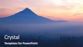  Presentation with sunrise - Amazing slides having mist begin - sunrise mountain landscape of mount backdrop and a ocean colored foreground