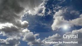  Presentation with storm clouds - Slides featuring mist begin - view of white and gray background and a  colored foreground