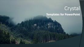  Presentation with forest morning - Amazing theme having mist-forest-at-mountain backdrop and a gray colored foreground