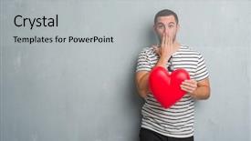  Presentation with red grey - Amazing theme having mistake expression of fear scare backdrop and a light gray colored foreground