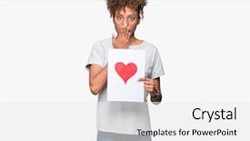  Presentation with american heart - Presentation design having mistake expression of fear scare background and a  colored foreground