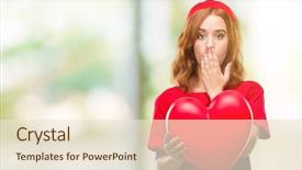  Presentation with secret love - Colorful slides enhanced with mistake expression of fear scare backdrop and a lemonade colored foreground