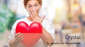  Presentation with secret love - PPT theme with mistake expression of fear scare background and a soft green colored foreground