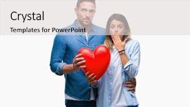 Presentation with secret love - Cool new PPT layouts with mistake expression of fear scare backdrop and a light gray colored foreground