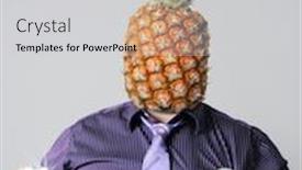  Presentation with ananas - PPT theme enhanced with fruit business - mister ananas background and a light gray colored foreground