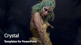  Presentation with fantasy tale - PPT theme with mistic - female latin woman with green background and a black colored foreground