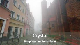  Presentation with foggy - Presentation having mistic - foggy scenery of kwidzyn castle background and a gray colored foreground