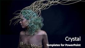  Presentation with warrior woman - Cool new slides with mistic - twilight latin woman with green backdrop and a black colored foreground