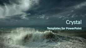  Presentation with strong wind - Audience pleasing presentation consisting of mistic - view of great storm backdrop and a ocean colored foreground