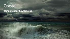  Presentation with strong wind - Slide deck having mistic - view of great storm background and a gray colored foreground