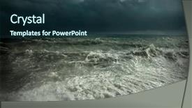  Presentation with strong wind - Slide set featuring mistic - view of great storm background and a tawny brown colored foreground