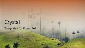  Presentation with colombia - Slide set enhanced with bogota - misty alpine landscape of cocora background and a mint green colored foreground