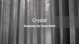  Presentation with foggy forest - Cool new PPT theme with misty forest at dawn backdrop and a gray colored foreground