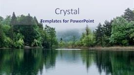  Presentation with misty - PPT theme enhanced with misty lake background and a sky blue colored foreground