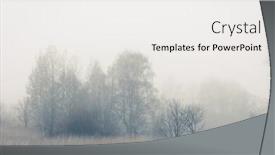  Presentation with misty - Slides having misty morning on the river background and a white colored foreground