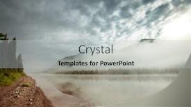  Presentation with misty - Slide deck enhanced with misty-mountain-lake background and a light gray colored foreground