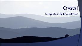  Presentation with fog - Cool new presentation with misty mountains - landscape of hills backdrop and a sky blue colored foreground
