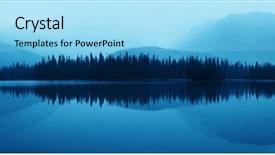  Presentation with foggy forest - Theme enhanced with misty mountains - mountain and forest over lake background and a arctic colored foreground