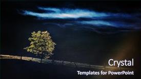  Presentation with autumn morning - Amazing PPT theme having misty mountains - mountain landscape with autumn morning backdrop and a wine colored foreground