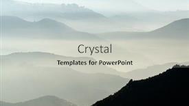  Presentation with misty - Slide set having misty-mountains-hills-and-canyons background and a light gray colored foreground