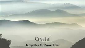 Presentation with ridges - Cool new PPT theme with misty-mountains-ridges-above backdrop and a light gray colored foreground