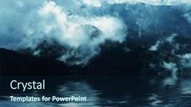  Presentation with biking in mountains - Audience pleasing slides consisting of misty-mountains backdrop and a navy blue colored foreground