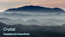  Presentation with los angeles - Audience pleasing slide deck consisting of hilly - misty san gabriel mountains ridges backdrop and a tawny brown colored foreground