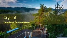  Presentation with misty - PPT theme enhanced with misty-sunrise-on-the-golden background and a tawny brown colored foreground