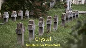  Presentation with misty - PPT theme consisting of misty-view-of-dark-stone and a tawny brown colored foreground