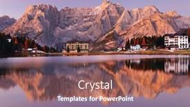  Presentation with late - Amazing presentation having misurina-lake-in-late-autumn backdrop and a red colored foreground