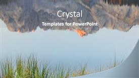  Presentation with late - Slide set with misurina-lake-in-late-autumn background and a gray colored foreground