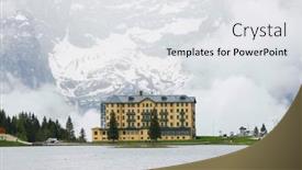  Presentation with spring - Slides enhanced with misurina-lake-in-spring-time background and a white colored foreground