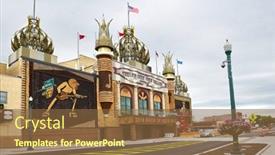  Presentation with dakota - Audience pleasing PPT theme consisting of mitchell-south-dakota-june-22 backdrop and a tawny brown colored foreground