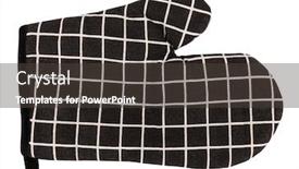  Presentation with vintage cooking - Presentation theme consisting of mitt-oven-glove-plaid-black background and a dark gray colored foreground