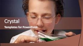  Presentation with flasks - Cool new PPT theme with mix 2 liquids - funny emotional chemist with two backdrop and a coral colored foreground