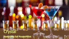  Presentation with bar drinks wine - Beautiful presentation design featuring mix 2 liquids - martini drinks served on bar backdrop and a  colored foreground