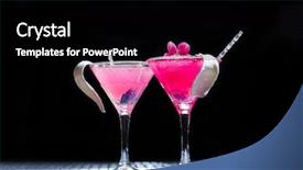  Presentation with caviar - Audience pleasing theme consisting of mix 2 liquids - molecular mixology - two cocktails backdrop and a black colored foreground