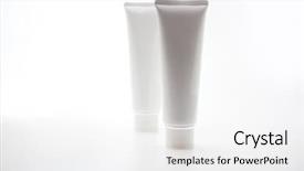  Presentation with natural cosmetic - Audience pleasing PPT layouts consisting of mix 2 liquids - two blank cosmetic type white backdrop and a white colored foreground