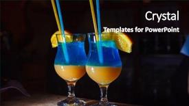  Presentation with alcohol - PPT theme consisting of mix 2 liquids - two colored alcohol drink background and a black colored foreground