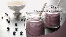  Presentation with smoothie - PPT theme with mix 2 liquids - two mason jars with tasty background and a light gray colored foreground