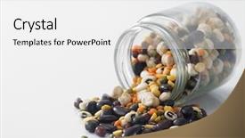  Presentation with soy bean - Presentation theme having mix bean of black eye background and a white colored foreground